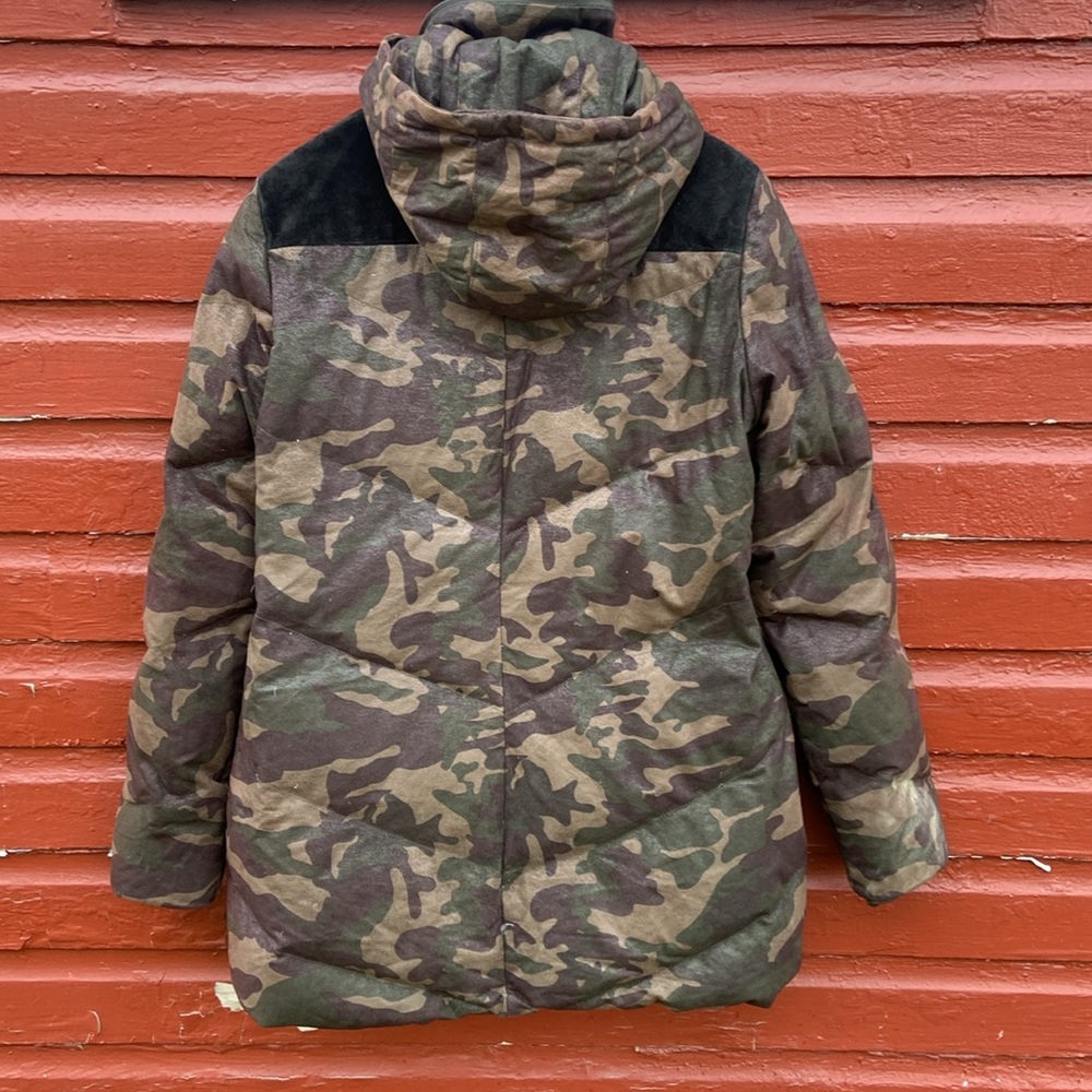 Orvis Down Jacket Camo Pattern Hooded Winter Puff… - image 4